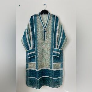 Bohemian Green and Blue Tunic